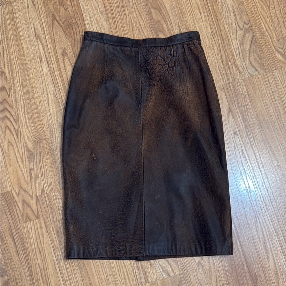 Vintage Michael Hoban leather skirt